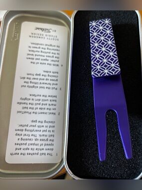 NWT SCOTTY CAMERON GALLERY Geo Purple Pivot Clip Tool w Silver Case Golf Golfing